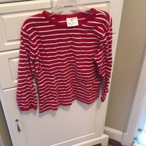 Hanna Andersson Red Striped Long-sleeve Shirt